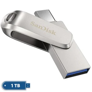 فلش مموری سن دیسک Ultra Dual Drive Luxe ظرفیت 1 ترابایت با دو رابط USB Type-C و USB Type-A