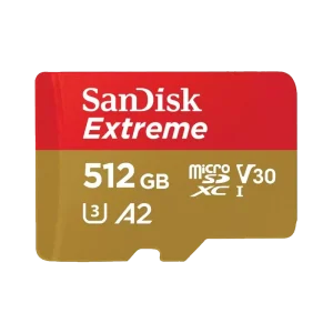 کارت حافظه microSDXC سن دیسک مدل Extreme کلاس A2 استاندارد UHS-I U3 سرعت 190MBps ظرفیت 512 گیگابایت